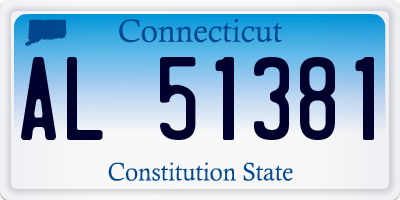 CT license plate AL51381