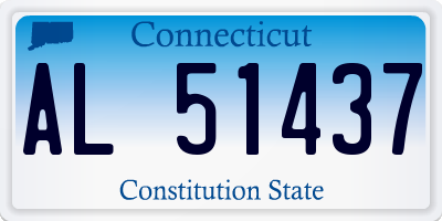 CT license plate AL51437