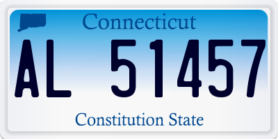 CT license plate AL51457
