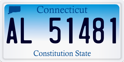 CT license plate AL51481
