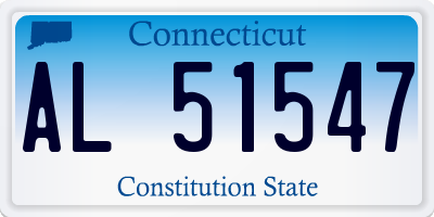 CT license plate AL51547