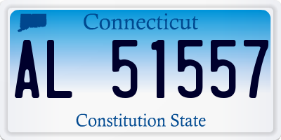 CT license plate AL51557