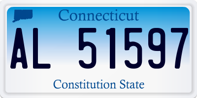 CT license plate AL51597