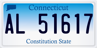 CT license plate AL51617