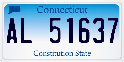 CT license plate AL51637