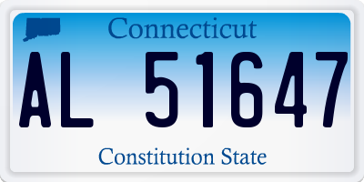 CT license plate AL51647