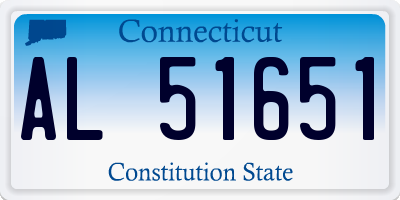 CT license plate AL51651
