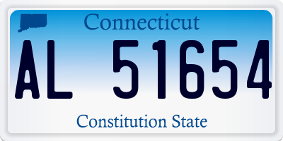 CT license plate AL51654