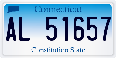 CT license plate AL51657