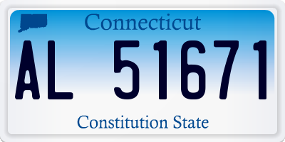 CT license plate AL51671