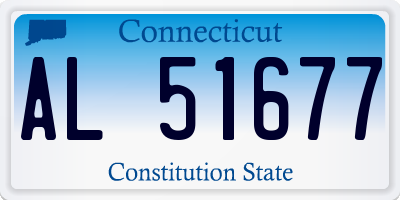 CT license plate AL51677