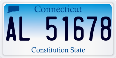 CT license plate AL51678
