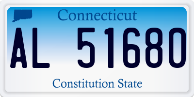 CT license plate AL51680
