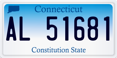 CT license plate AL51681