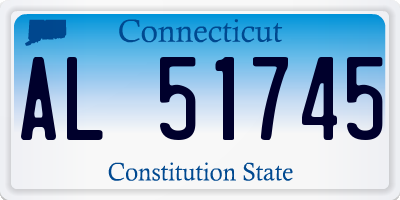 CT license plate AL51745
