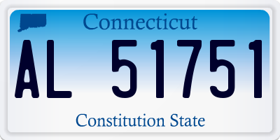CT license plate AL51751