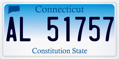 CT license plate AL51757