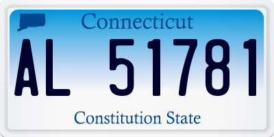 CT license plate AL51781