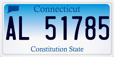 CT license plate AL51785