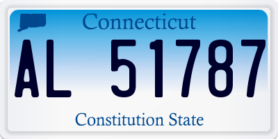 CT license plate AL51787