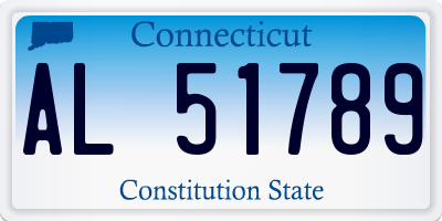 CT license plate AL51789