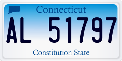CT license plate AL51797