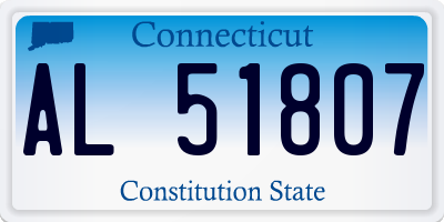CT license plate AL51807