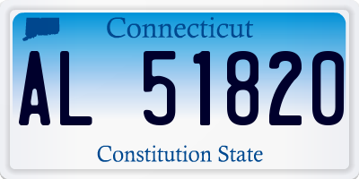 CT license plate AL51820