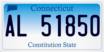 CT license plate AL51850