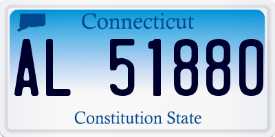 CT license plate AL51880