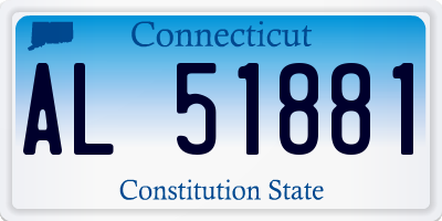 CT license plate AL51881