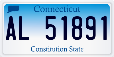 CT license plate AL51891
