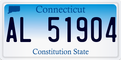 CT license plate AL51904