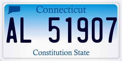 CT license plate AL51907