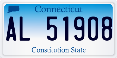 CT license plate AL51908