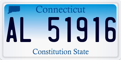 CT license plate AL51916