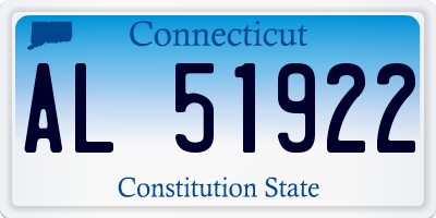 CT license plate AL51922