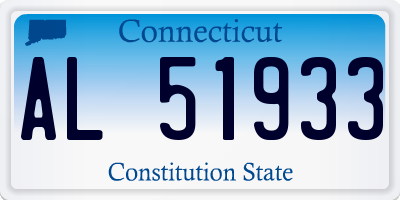 CT license plate AL51933