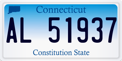 CT license plate AL51937