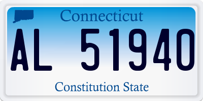 CT license plate AL51940