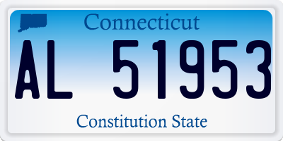 CT license plate AL51953