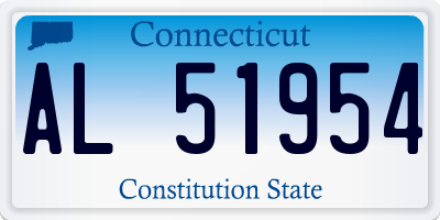 CT license plate AL51954