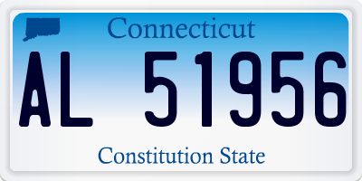 CT license plate AL51956