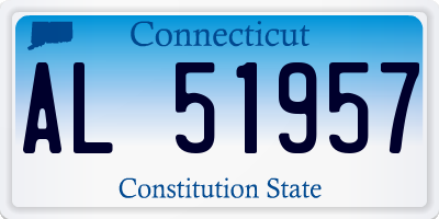 CT license plate AL51957