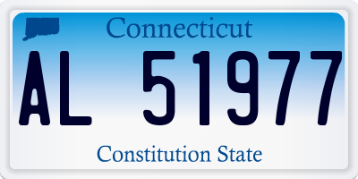 CT license plate AL51977