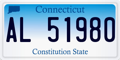 CT license plate AL51980