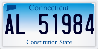 CT license plate AL51984
