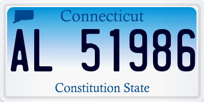 CT license plate AL51986