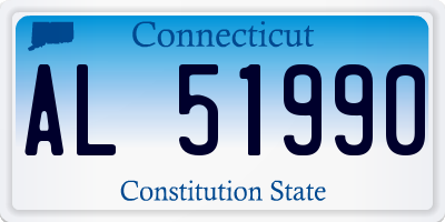 CT license plate AL51990