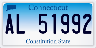 CT license plate AL51992